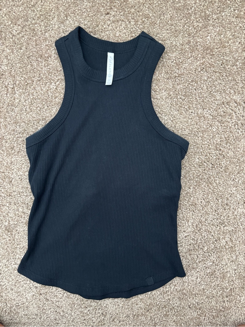 Fabletics Black Ribbed Tank Top